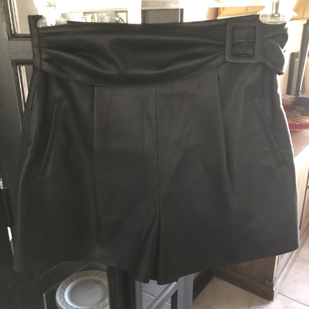 Zara Faux Leather Shorts